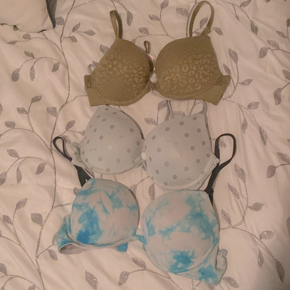 Pink 32C Push up and super push bras